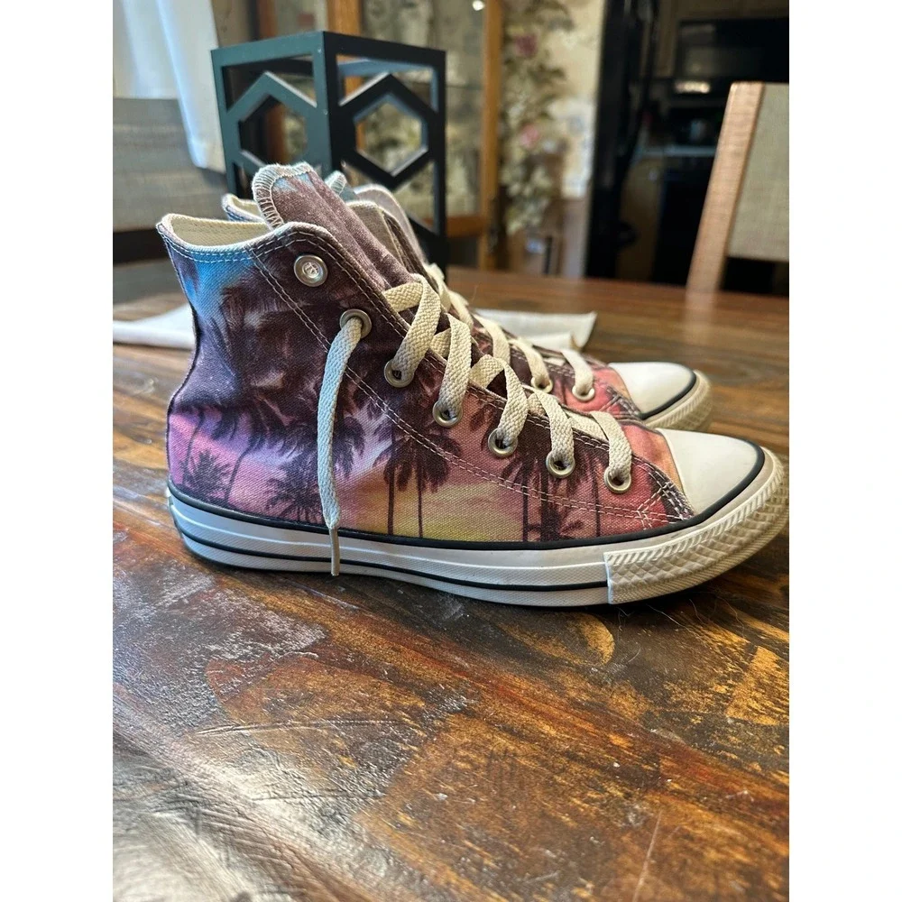 Converse Chuck Taylor All Star High Top Sunset Palm Tree Sneakers 171279F M6 
W8 - Picture 3 of 12